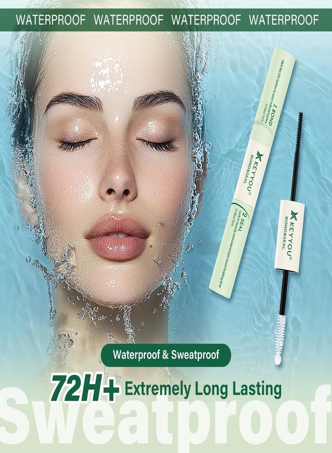 KEYYOU 10ML Lash Cluster Glue Comfortable Lash Bond and Seal Long Lasting Strong Hold Latex-Free Gentle Suitable for Sensitive Eyes 2 in 1 Lash Glue for Lash Clusters (Black) - Image 3